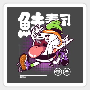 Jumping Salmon Sushi Sticker